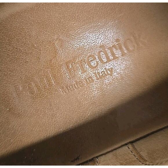 Paul Fredrick Mens 11.5 Wingtip Oxford Shoes Two Tone Black Brown Leather Italy main image 6